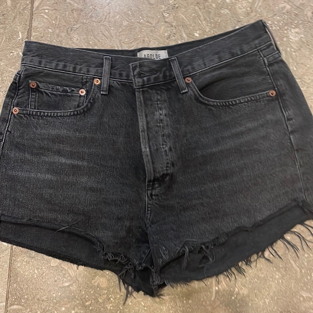 Agolde Parker black shorts